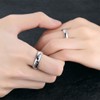 PHILSP King and Queen Matching Promise Rings - Adjustable Opening,