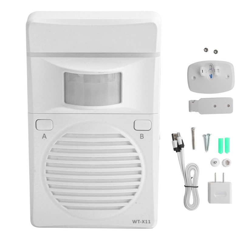 WT‑X11 Rechargeable Sensor Detector Voice Reminder Doorbell Sound Speaker 110‑240V