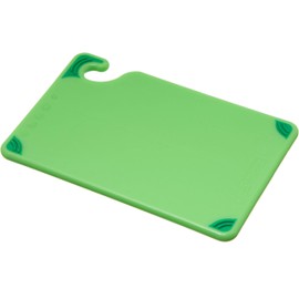 San Jamar San Jamar Saf-T-Grip Plastic Cutting Board with Safety Hook, 6" x 9" x 0.375", Green
