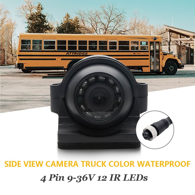 4PIN Side View Camera for Heavy Duty Truck RV 12IR
