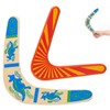 CHUANGOU 2 Pieces Wooden Boomerang Easy to Throw Flying Boomerang