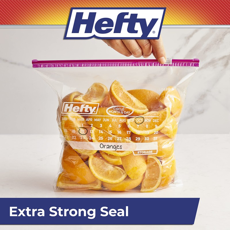 Hefty Slider Calendar Storage Bags, Gallon Size, 30 Count (Pack