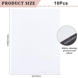 CRASPIRE 10Pcs Sublimation Metal Photo Blanks 7.8 x 5.9'' 0.5mm Thick Aluminum Picture Sign Plate White Pearlescent Heat Transfer Aluminums Blank DIY Wall Room Decor Poster Frame Craft Custom Gift