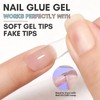 Makartt 3-in-1 Gel Nail Glue - Brush-On Base Coat &