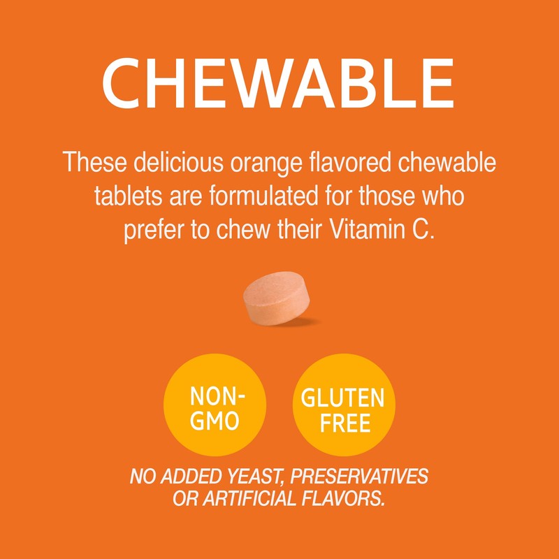 21st Century Vitamin C 500 mg Chewable Tablets, Orange, 110