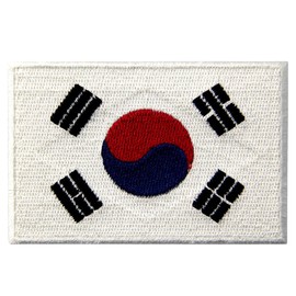 Korea Flag Coat of Arms Korean Applique Embroidered Iron-On / Sewn On Patch