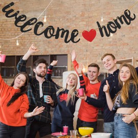 DOPENSPI Prefabricated Welcome Garland, No DIY Required Welcome Home Banner Welcome Home Decoration Party Decoration for Return Family Celebrations Housewarming School Season