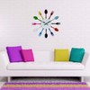 WALPLUS Spoon and Fork Colourful Kitchen Wall Clock Art Decals