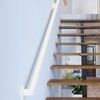 3FT White Industrial Iron Hand Railing, Wall Support Handle for