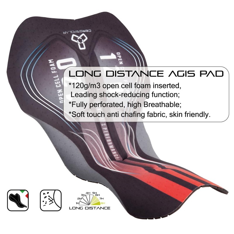 CEROTIPOLAR Cycling Bibs Men, Long Riding Pad Bicycle Biking Bib