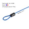 PATIKIL Security Steel Cable 2.5mm x 2m Coated Luggage Lock