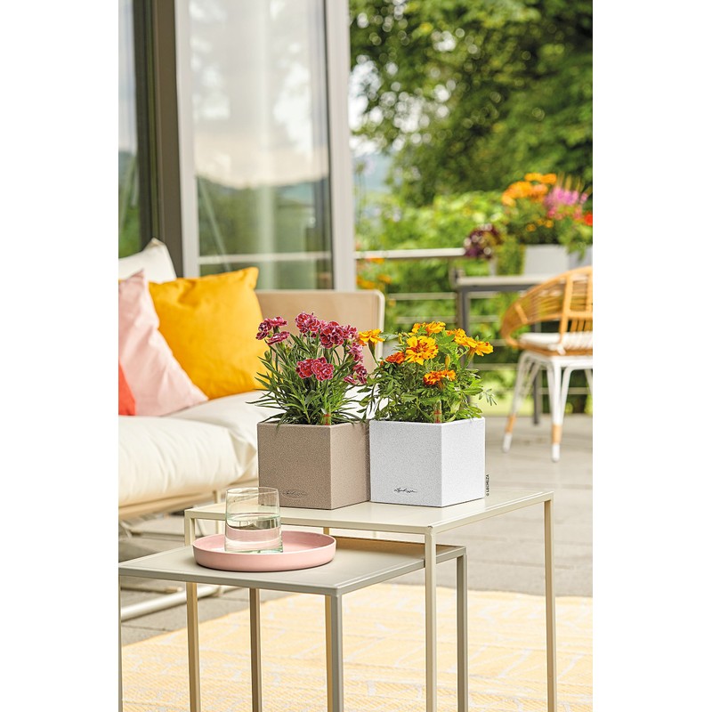 Lechuza Canto Stone 14 All-in-One Set Quartz White 13477