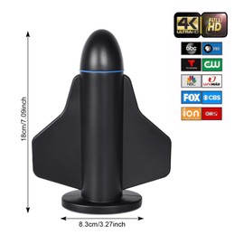 DVB-T/DVBT2 Antenna, 4K 1080P Digital TV Antenna, Powerful Indoor and Outdoor HDTV Antenna for Freeview HD/DVB-T2/1080p Smart TVs, Long Range HD Reception