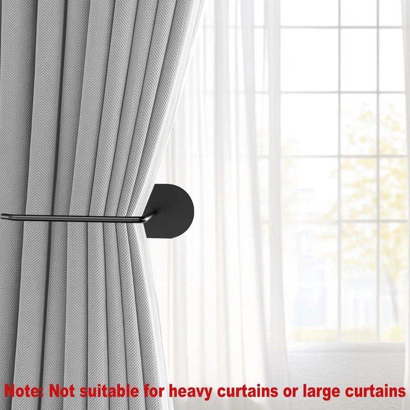 2 pcs Curtain tiebacks Hooks Screw-in, Curtain holdbacks Wall Mounted,
