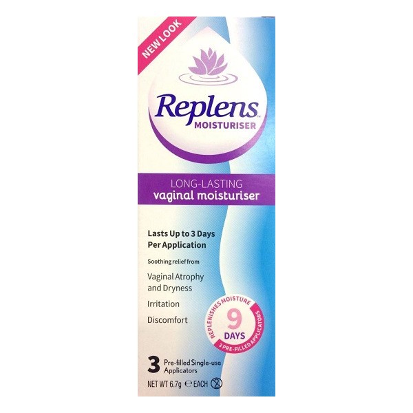 Replens Vaginal Moisturiser Single Pre Filled Applicators x3 (9 Days Supply)