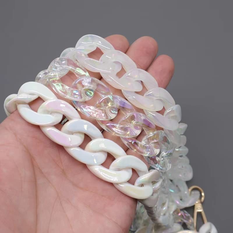 KMERCE Bag Chain Shiny Acrylic, Chain for Handbag, Bag Strap,