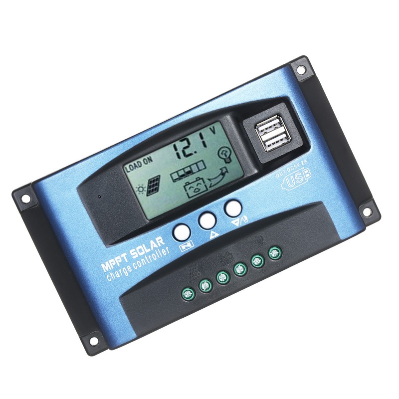 MPPT Solar Charge Controller Dual USB Solar Controller Smart LCD