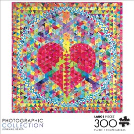 Buffalo Games - Sandhi Schimmel Gold - Junkmail Heart - 300 Piece Jigsaw Puzzle for Adults Ages 14 and Up Challenging Puzzle Perfect for Game Nights