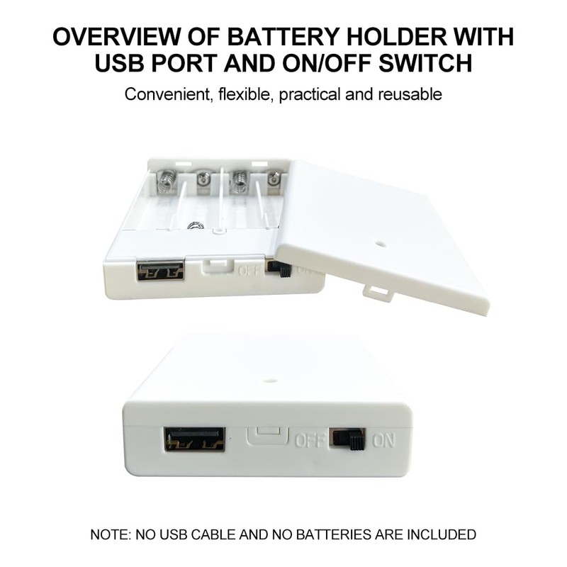 DIVATLA Battery Pack for LED Neon Signs - 4 AA