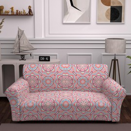 Gdmhy Washable Stretch Sofa Couch Covers for 3 Cushion Couch Sofa - Floral Pattern,Printed,Pet Friendly Furniture Protector Couch Cover with Elastic Bottom, Universal Fit for Kids, Pets