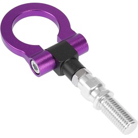 MACHSWON Purple Alloy Aluminum Front Bumper Towing Tow Hook for Japanese Car Trailer Ring Eye Hook Screw