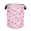 Pink Smiley Face Laundry Basket, Boho Laundry Hamper Foldable Waterproof