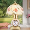 Collections Etc Rose Gold-Toned Clock Base Touch Table Lamp