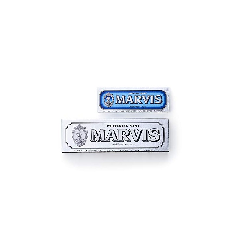 MARVIS White Mint & Aquatic Mint Value Set, Toothpaste, Refreshing
