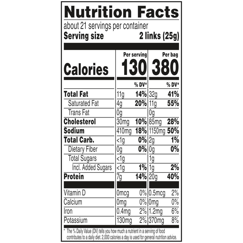 Duke's Pork Original Smoked Shorty Sausages, 7g Protein Per Serving,