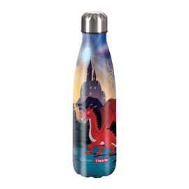 Step by Step Insulated Stainless Steel Red Blue Carbonated Drinks Bottle Leakproof with Screw Cap BPA Free and 100% Recyclable for School and Leisure 0.5 Litre