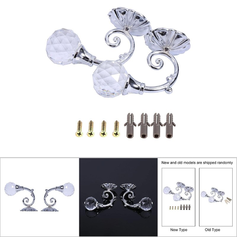 2Pcs Curtain Holdbacks, Curtain Tie Backs Curtain Drapery Holdbacks Metal