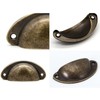 Yesmin 4 Pcs Half Moon Shaped Shell Handles,Kitchen Cabinet Drawers,Suitable