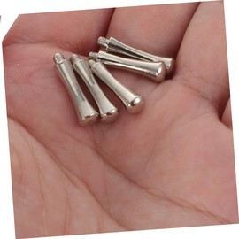 Baluue 20Pcs Hairdresser Shear Finger Rest Replacement for Hairdressing Scissors Durable Decorative Silver Tail Pins Comfortable Grip to Reduce Hand Fatigue and Control