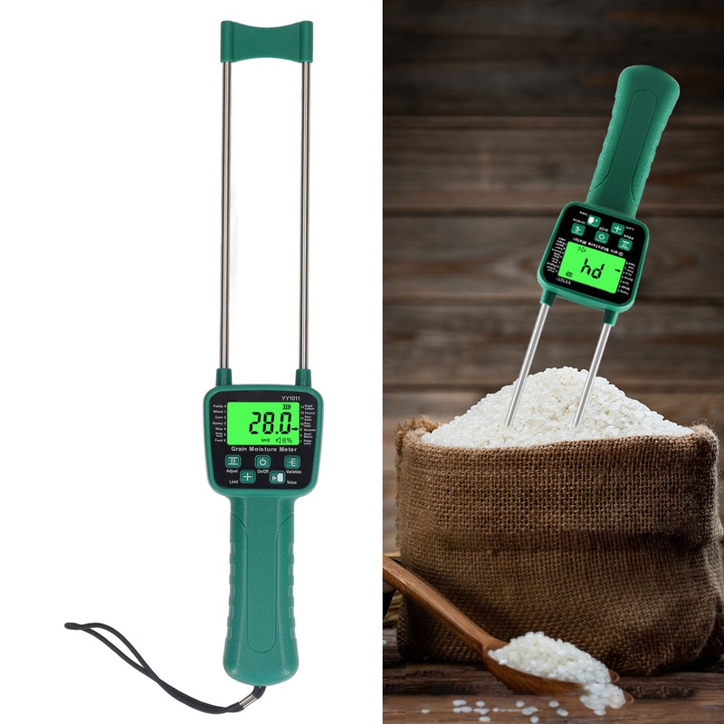 Hay Moisture Meter Wheat Soybean Grain Moisture Tester LCD Display