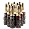 FosPower Banana Plug Connectors [Screw-in / 24k Gold Plated /