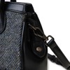 Islander Harris Tweed Mini Tiree Tote, Black-grey Herringbone