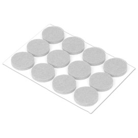 Metaltex 297252014 Felt Pads Round 2.2 cm Pack of 12 White 10 x 5 x 1 cm