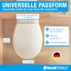 ATHLON TOOLS Toilet Lid with Soft-Close O-Shape - Duroplast Toilet