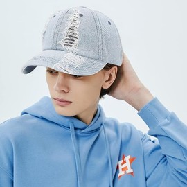 Unisex Ripped Distressed Denim Baseball Cap Trucker Hat Adjustable