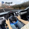 Voonke Steering Wheel for Mustang Black Hydro-Dip Carbon Fiber D-shaped