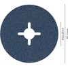 BOSCH 2608606730 115MM X 22MM P120 ZIRCONIA FIBRE SANDING DISCS