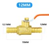 ERGAOBOY 2 x 2-way ball valve with straight barb, 12