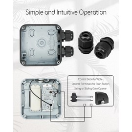 Waterproof Wall Push Button Release Switch, Garage Door Opener Surface Mounted for Automatic Gate Opener, Outdoor Switch for Courtyard Warehouse School, Door Access Control System