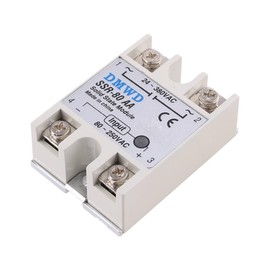 SSR-80AA Solid State Relay AC to AC (Input 80-250V AC Output 24-380V AC) with Heat Sink, 80A