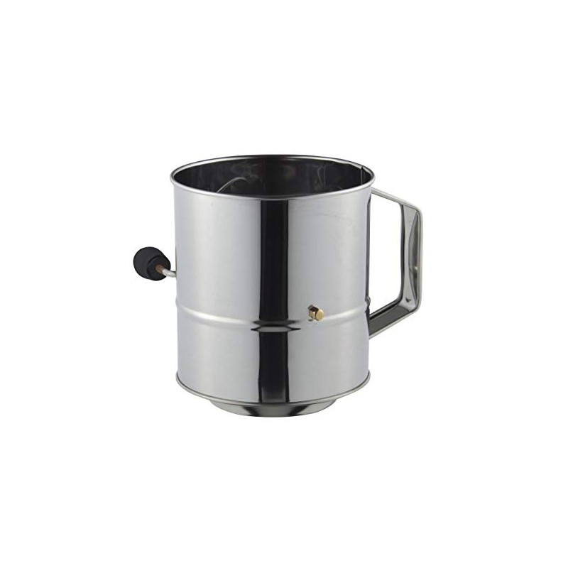 Avanti 12884 Stainless Steel Crank Handle Flour Sifter, 5 Cup
