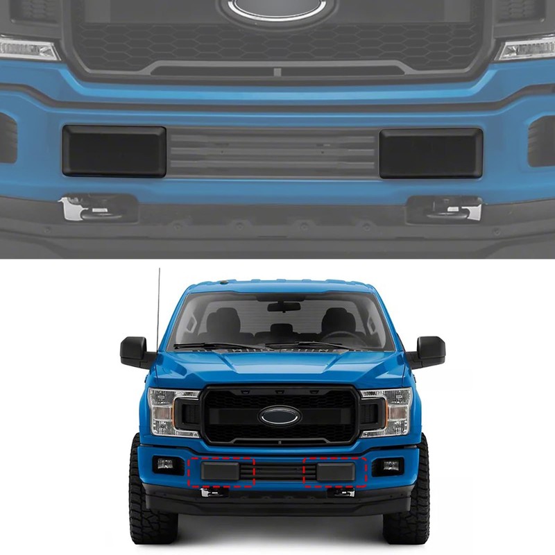 2Pcs F150 Front Bumper Guards Pads Cover Insert Cap Compatible
