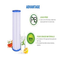 CFS – 1 Pack Water Filter Cartridge Compatible with EQ-PFC.35 Model & 4 Pack Sediment Pre-Filters compatible with EQ-304 Model – Whole House Replacement Water Filter System, White