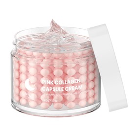 OUPEICHARM Pink Collage Capsule Face Cream,Moisturizer Capsule Facial Cream,Hydrating Night Face Cream Skincare 4.9 OZ