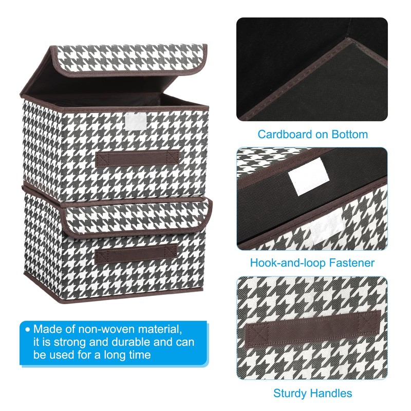 PATIKIL Fabric Collapsible Storage Bin 10.2 x 7.5 x 6.3