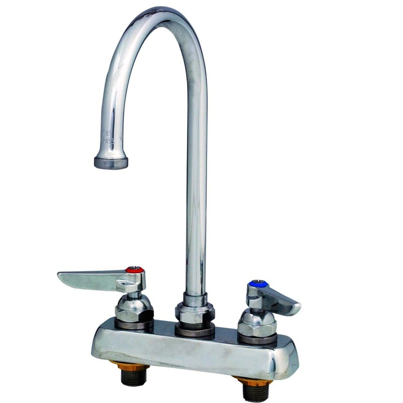 T&S Brass, B-1141, Deck Mounted Workboard Faucet with 4" Centers,